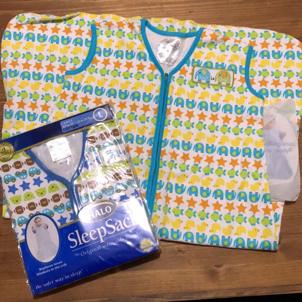 Lot of 2 Halo sleepsacks, size L (12-18 months)